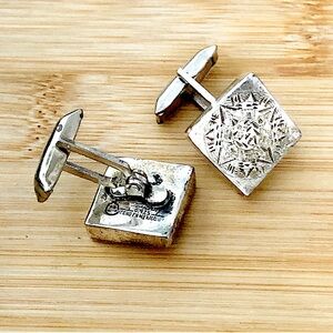$36  Signed Vintage Estate Cufflinks   Marked Temcha Bell 925 HECHO EN MEXICO